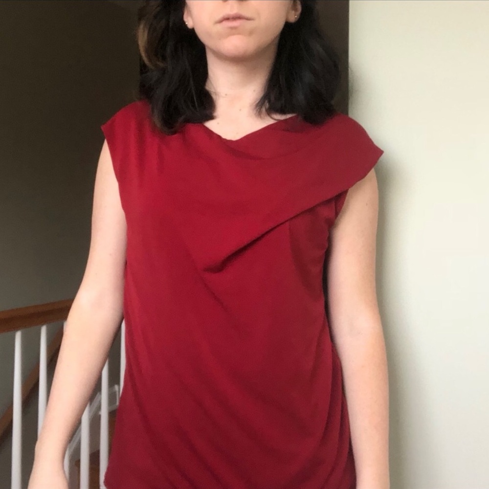 Ann Taylor Deep Red Blouse